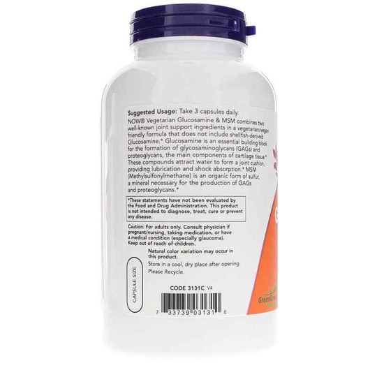 Glucosamine & MSM Vegetarian, NOW